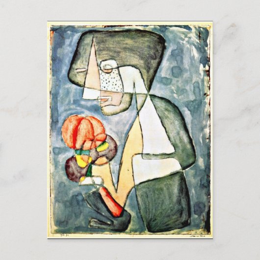 Klee - Vrouw met tomaat Briefkaart (Voorkant)