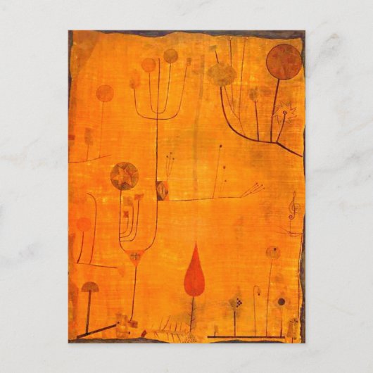 Klee - Vruchten op rood Briefkaart (Voorkant)