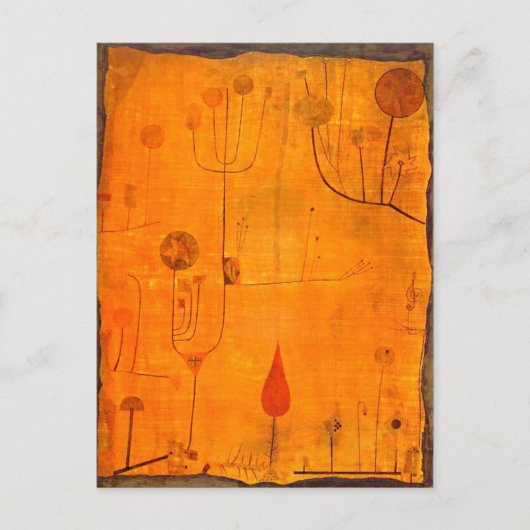 Klee - Vruchten op rood Briefkaart (Voorkant)