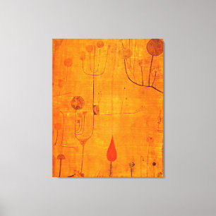 Klee - Vruchten op rood Canvas Afdruk
