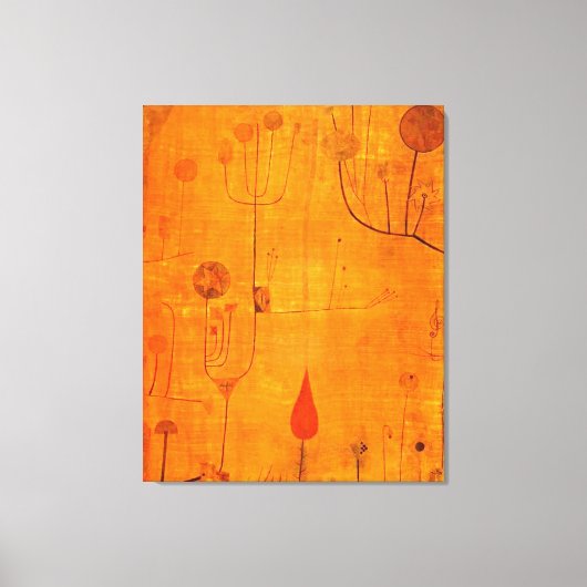 Klee - Vruchten op rood Canvas Afdruk (Voorkant)