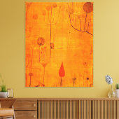 Klee - Vruchten op rood Canvas Afdruk (Insitu (Woonkamer))