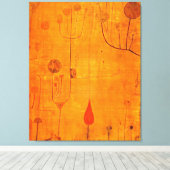 Klee - Vruchten op rood Canvas Afdruk (Insitu (Houten vloer))