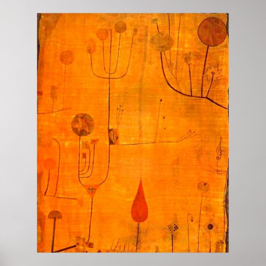 Klee - Vruchten op rood Poster (Voorkant)