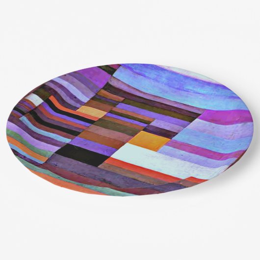 Klee - Vuur in de avond Papieren Bordje (Gekanteld)