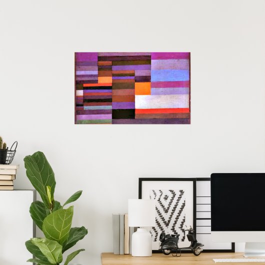 Klee - Vuur in de avond Poster (Thuiskantoor)