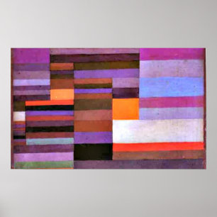 Klee - Vuur in de avond Poster