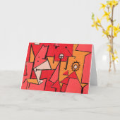 Klee - Warmte, kleurrijk schilderij, Kaart (Gele Bloem)