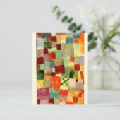 Klee - Waterverf met Donkere Groene Kruis Briefkaart (Staand voorkant)