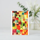 Klee - Waterverf met Donkere Groene Kruis Briefkaart (Staand voorkant)