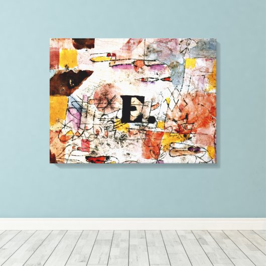 Klee - Watervogels - Eend, Canvas Afdruk (Insitu (Houten vloer))