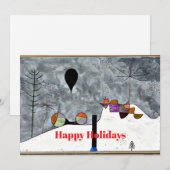 Klee - Winter, abstracte kerst kunst Feestdagenkaart (Voorkant / Achterkant)
