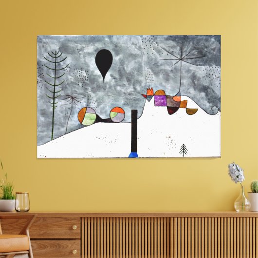Klee - Winter, populair kunstwerk, Canvas Afdruk (Insitu (Woonkamer))