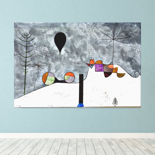 Klee - Winter, populair kunstwerk, Canvas Afdruk (Insitu (Houten vloer))