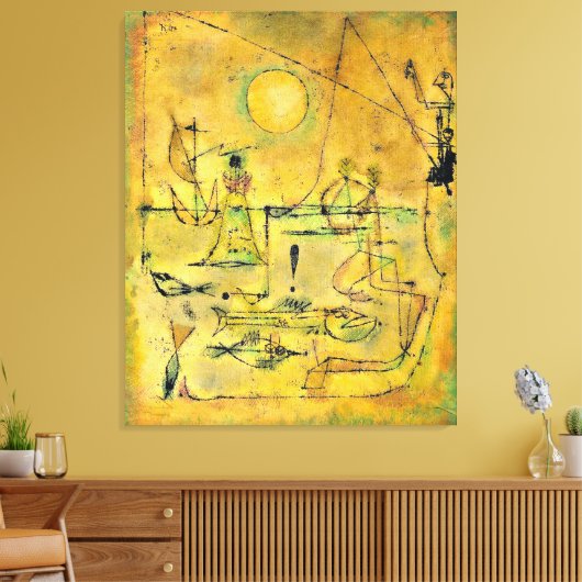 Klee - Ze gaan bijten Canvas Afdruk (Insitu (Woonkamer))