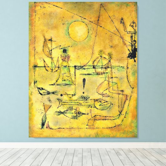 Klee - Ze gaan bijten Canvas Afdruk (Insitu (Houten vloer))