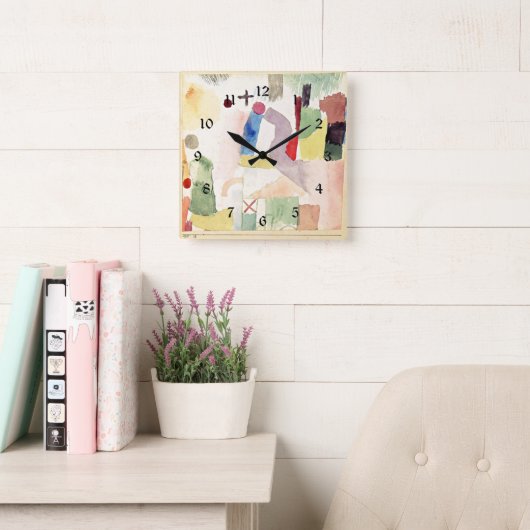 Klee - zielige Waterverf, Vierkante Klok (Leeskamer)