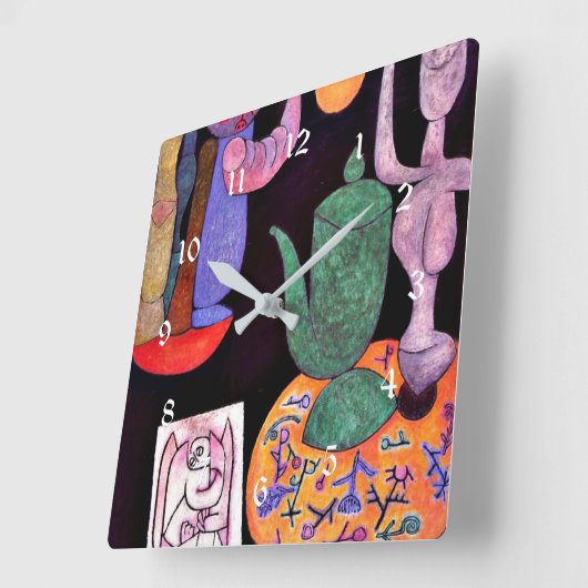 Klee - Zonder titel (Stilleven) Vierkante Klok (Hoek)