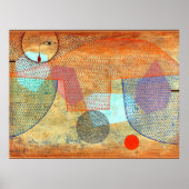Klee - Zonsondergang, abstract kunstwerk, Poster (Voorkant)