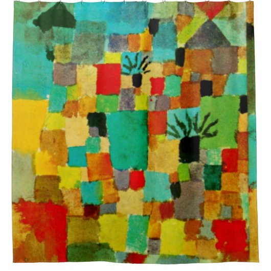 Klee - Zuid-Tunisiaanse tuinen Douchegordijn (Voorkant)