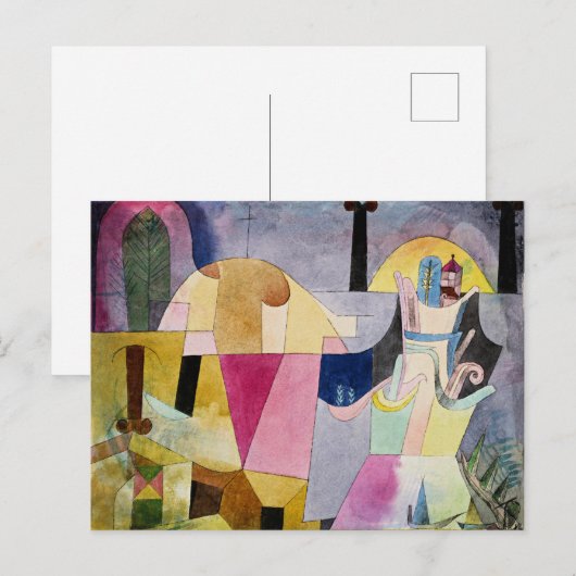 Klee - Zwarte kolommen in een landschap Briefkaart (Voorkant / Achterkant)