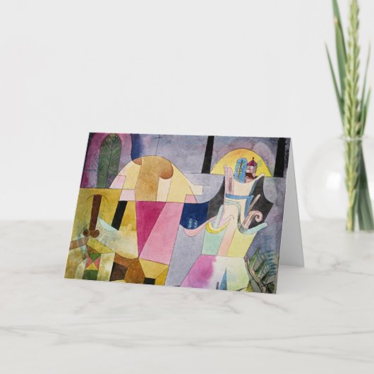 Klee - Zwarte kolommen in een landschap Kaart (Voorkant)