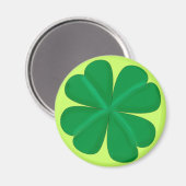 Kleeblatt vierblättrig Glücksbringer Magneet (Voorkant / Achterkant)