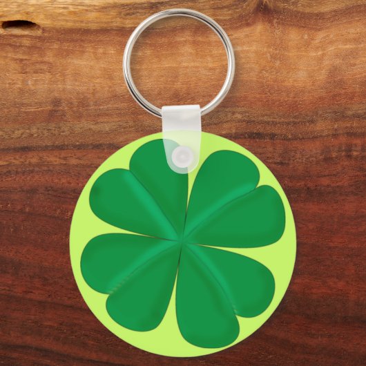Kleeblatt vierblättrig Glücksbringer Sleutelhanger (Voorkant)