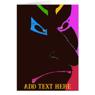 Kleed Art Face, voeg tekst toe,