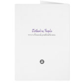 Kleed in Paarse Notecard (Achterkant)