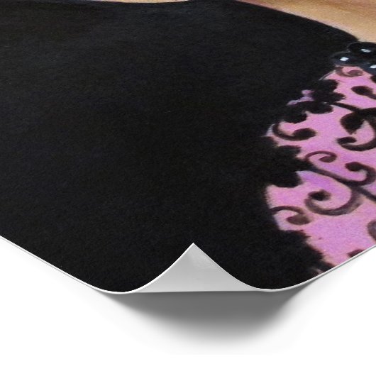 Kleed in roze poster (Hoek)