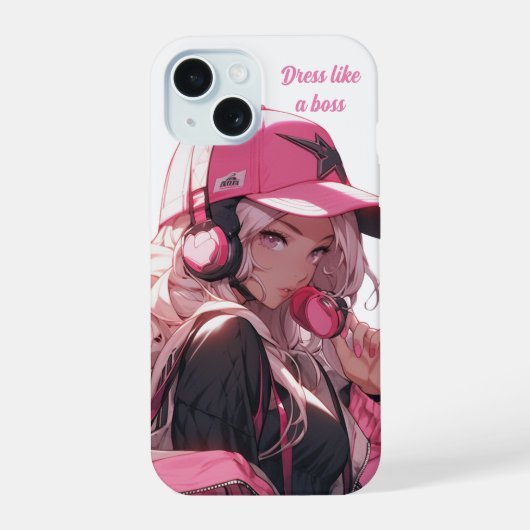 Kleed je als een baas iPhone 15 case (Achterkant)