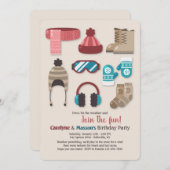 Kleed je naar gelang het koude weer uitnodiging (Voorkant / Achterkant)