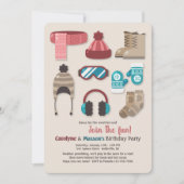 Kleed je naar gelang het koude weer uitnodiging (Voorkant)