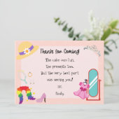 Kleed Je Uit Mode Bedankkaart (Staand voorkant)