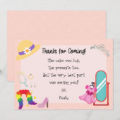 Kleed Je Uit Mode Bedankkaart (Voorkant / Achterkant)