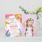 Kleed Je Voor Een Troep Kunst Verjaardagsfoto Kaart (Staand voorkant)