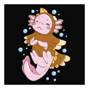 Kleed kalkoen vermomming axolotl plezier foto afdruk