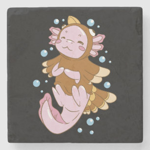 Kleed kalkoen vermomming Axolotl plezier Stenen Onderzetter