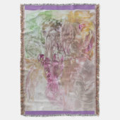 Kleed met abstracte kunst deken (Voorkant Verticaal)