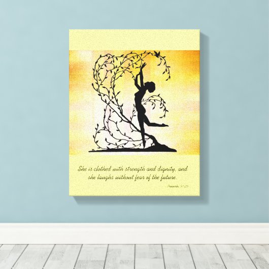 Kleed met het Canvas van de Muur van de Sterkte en (Insitu (Houten vloer))