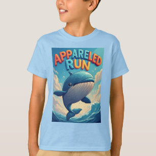 Kleed Run: Speelse Cartoon Walvis T-shirt