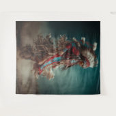 Kleed van dansende inheemse Amerikaan Wandkleed (Voorkant (horizontaal))