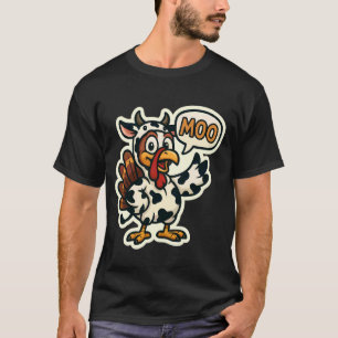 Kleedje van kalkoen als koe Kostuum Moo Grappige T T-shirt