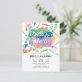 Kleedje voor een rommelige kids kunst verf schilde briefkaart (Staand voorkant)