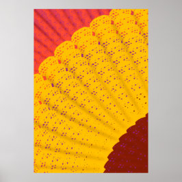 Kleedje, waaier  poster