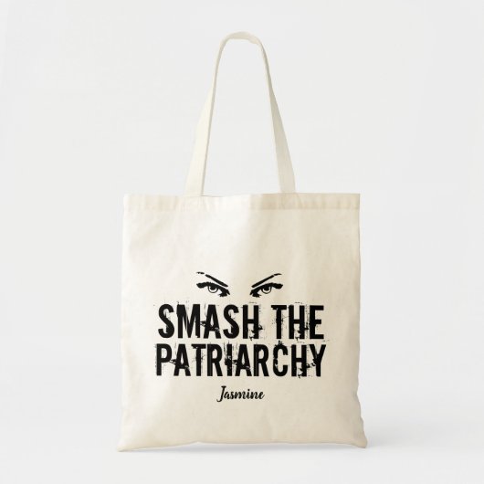 Kleef het Patriarchy Feminist Citaat Gepersonalise Tote Bag (Voorkant)