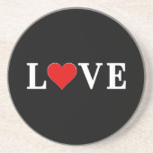 Kleef zwart-witminimalistisch elegant zandsteen onderzetter (Voorkant)