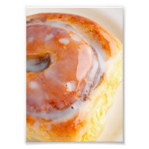 Kleefbol met glazuur - dessert foto afdruk