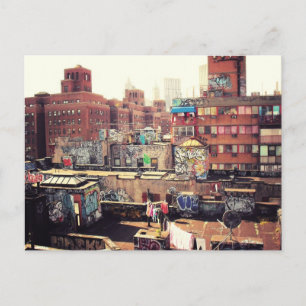 Kleeftijdlijnen en graffiti briefkaart